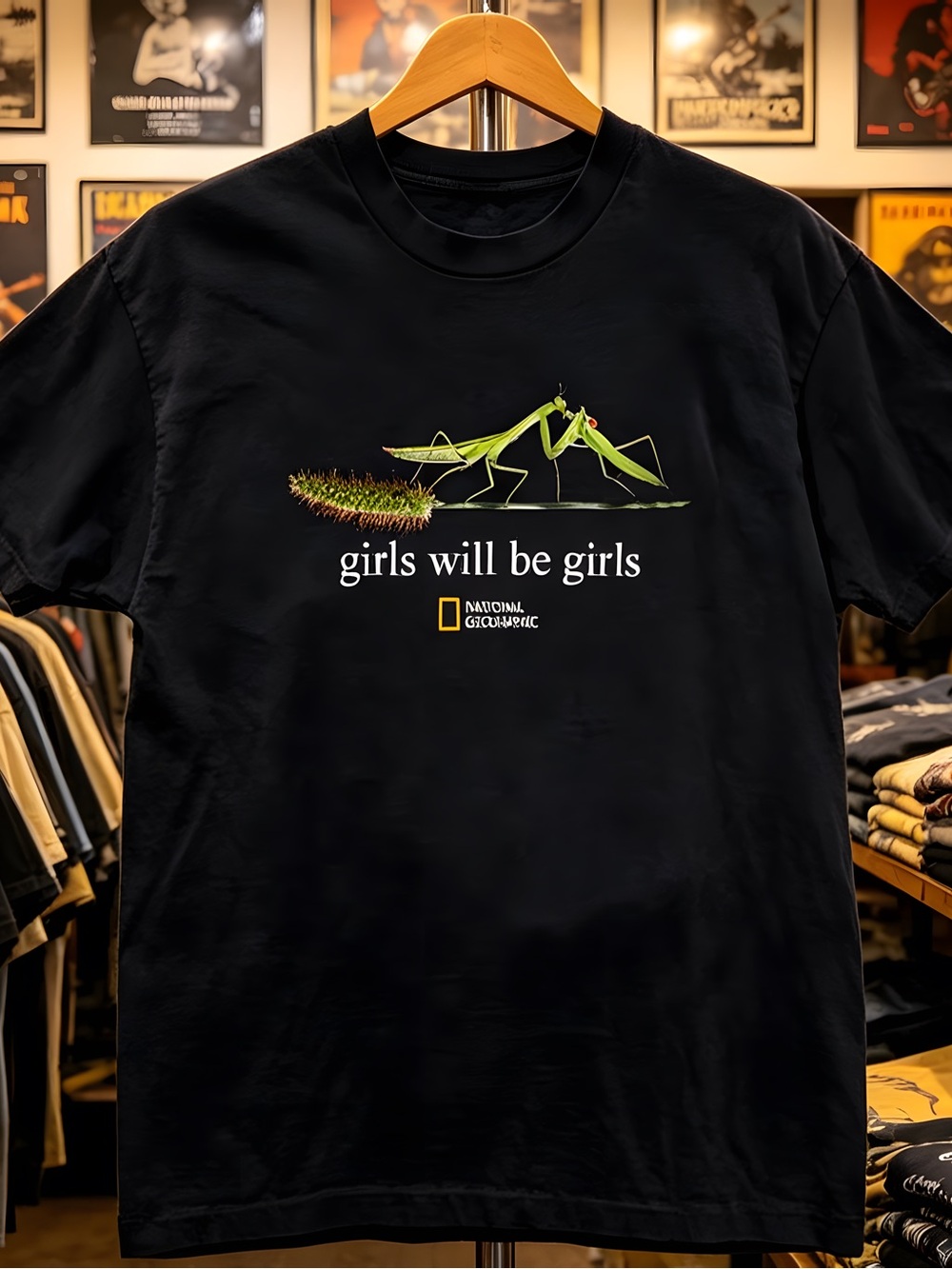 National Geographic Nature girls will be girls T-Shirt Black printed t-shirt